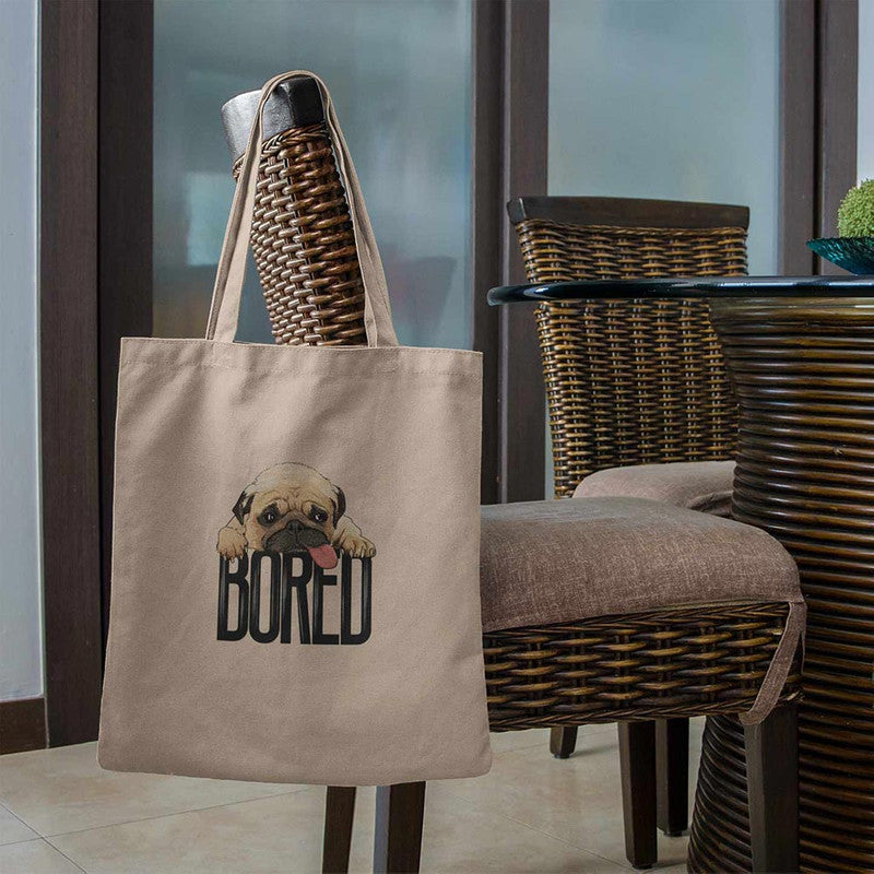 Stepevoli Tote Bags - Bored Pug Baby Tote Bag