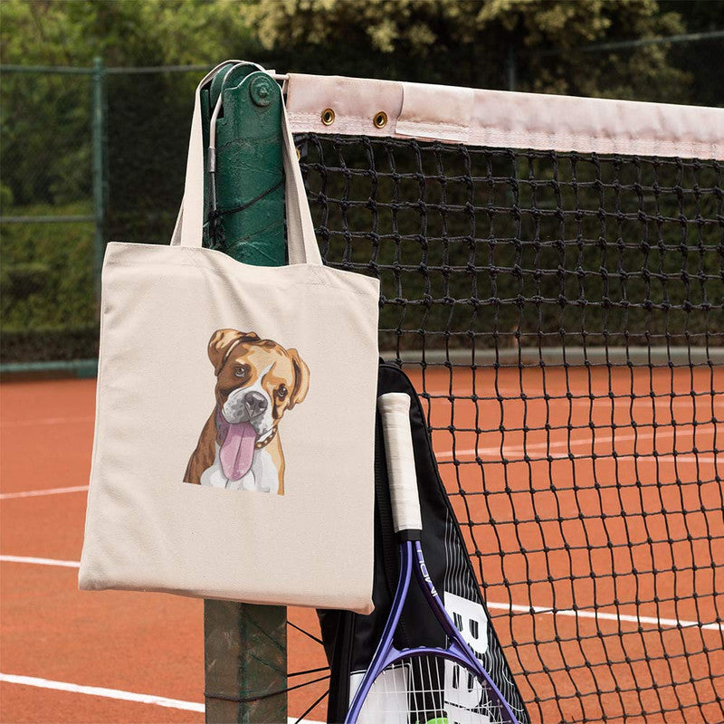 Stepevoli Tote Bags - Bright As A Boxer Tote Bag