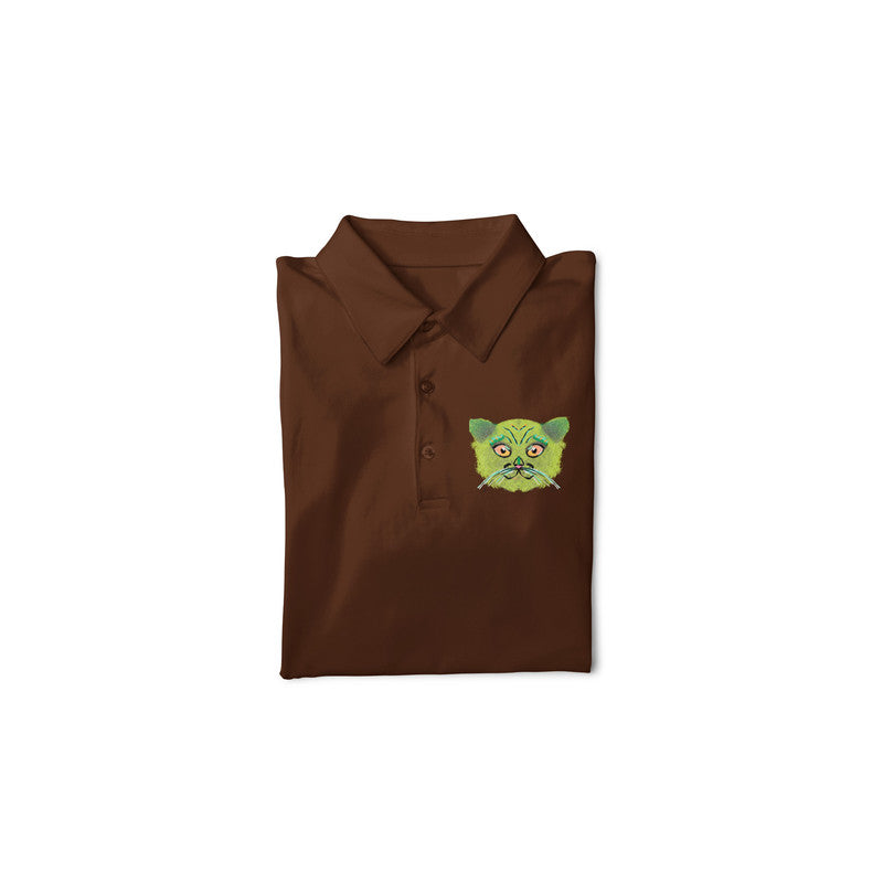 Stepevoli Clothing - Polo Neck T-Shirt (Men) - British Shorthair Victorian Cat (11 Colours)