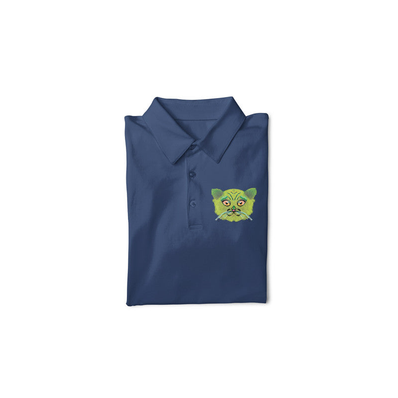 Stepevoli Clothing - Polo Neck T-Shirt (Men) - British Shorthair Victorian Cat (11 Colours)