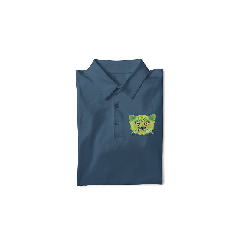 Stepevoli Clothing - Polo Neck T-Shirt (Men) - British Shorthair Victorian Cat (11 Colours)