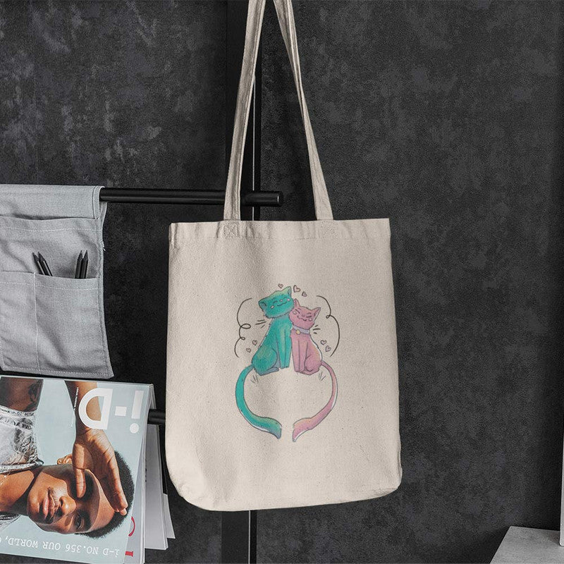 Stepevoli Tote Bags - Cats In Love Tote Bag