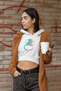 Stepevoli Clothing - Crop Hoodie (Women) - Cats In Love (6 Colours)