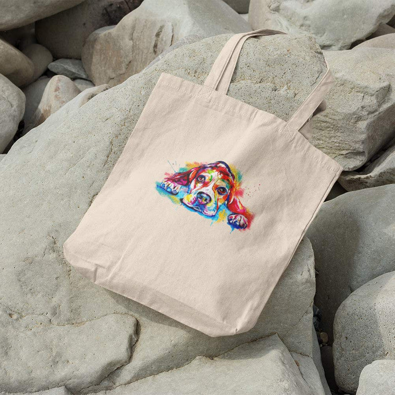 Stepevoli Tote Bags - Droopy Dog Eyes Tote Bag