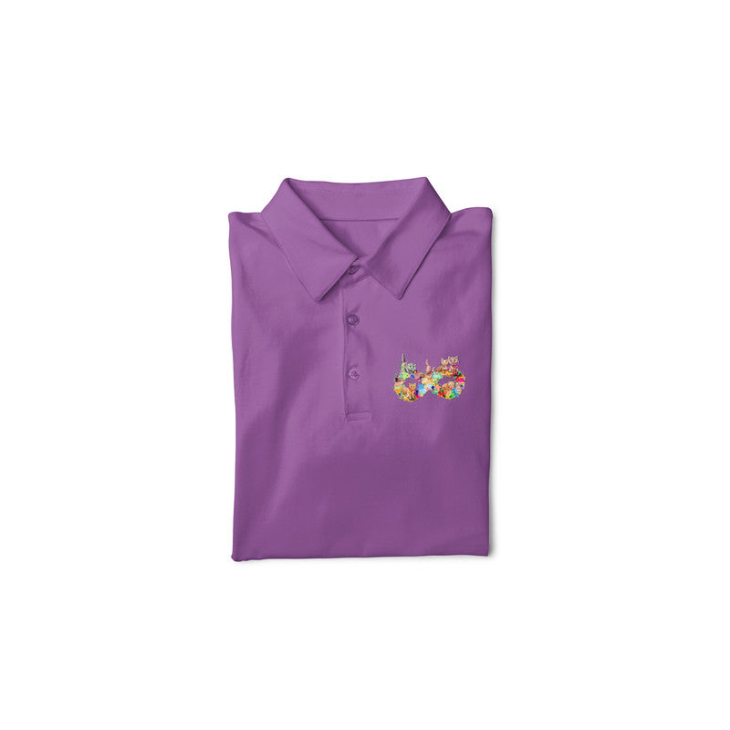 Stepevoli Clothing - Polo Neck T-Shirt (Men) - Infinity Cat Love (11 Colours)