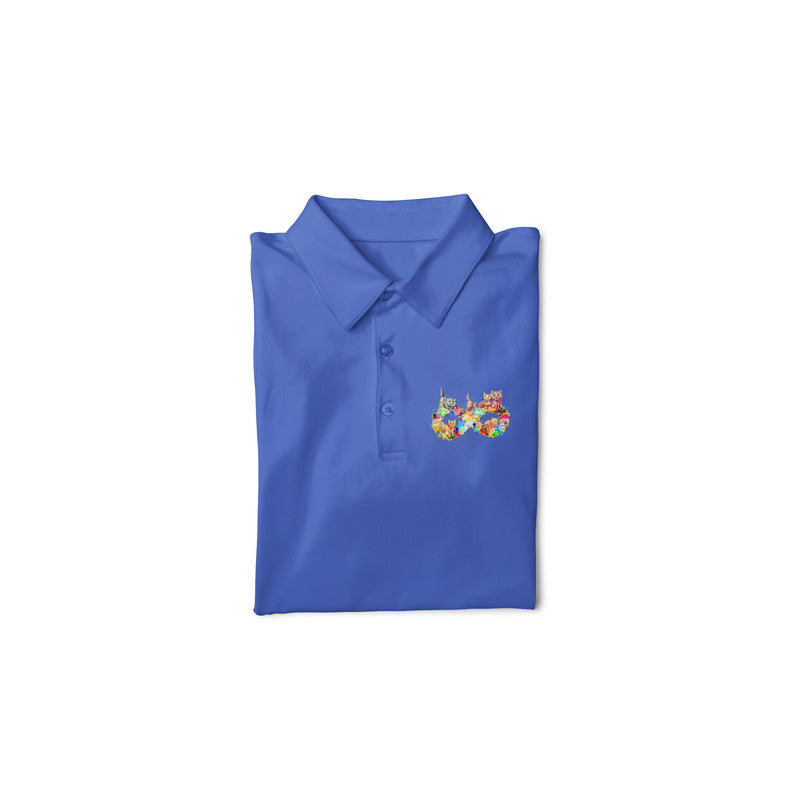 Stepevoli Clothing - Polo Neck T-Shirt (Men) - Infinity Cat Love (11 Colours)