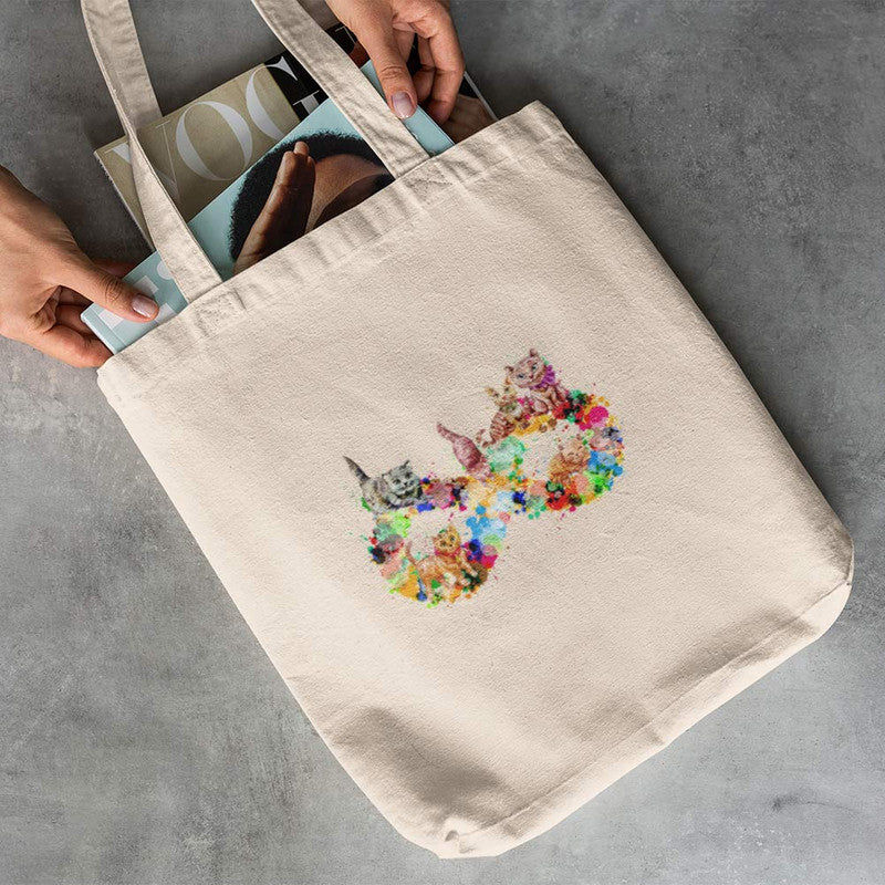 Stepevoli Tote Bags - Infinity Cat Love Tote Bag