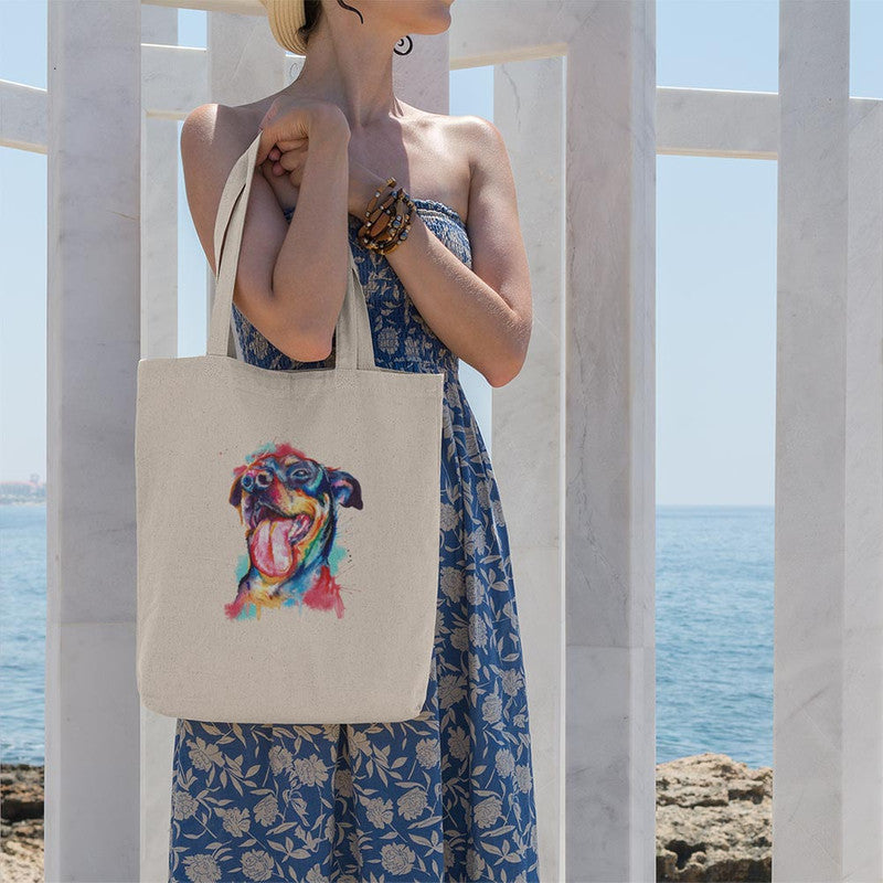 Stepevoli Tote Bags - Pawfectly Bright Hound Tote Bag