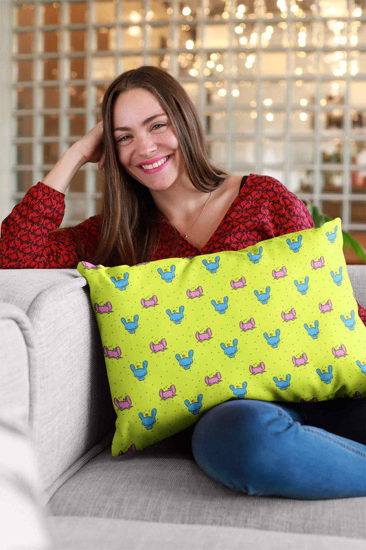Stepevoli Pillow Cover - Psychedelic Bunny Pillow Cover