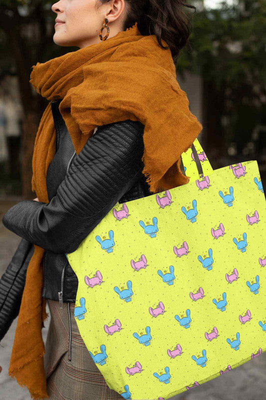 Stepevoli Tote Bags - Psychedelic Bunny Tote Bag