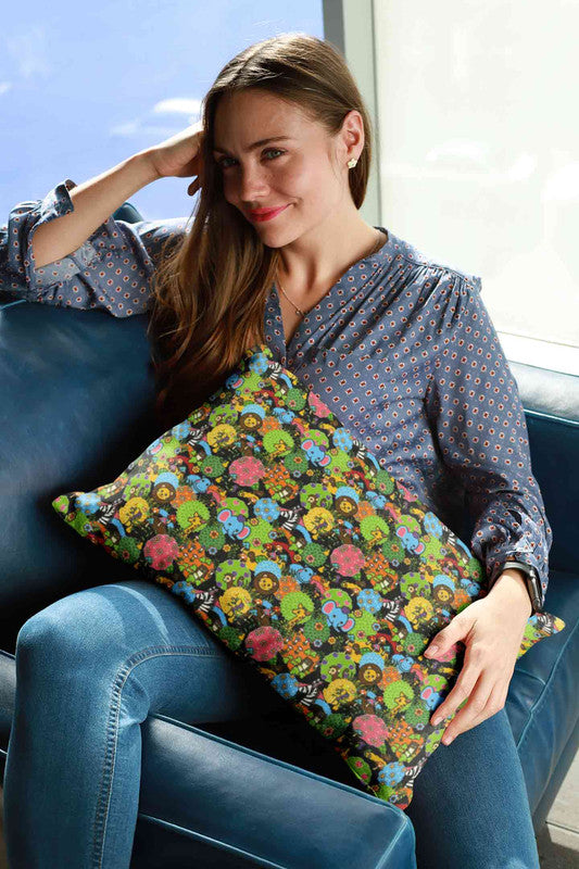 Stepevoli Pillow Cover - Retro Jungle Party Pillow Cover