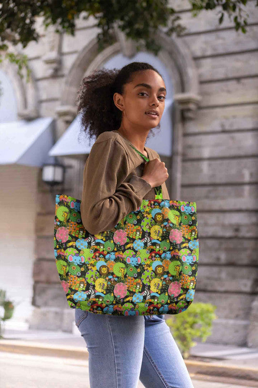Stepevoli Tote Bags - Retro Jungle Party Tote Bag