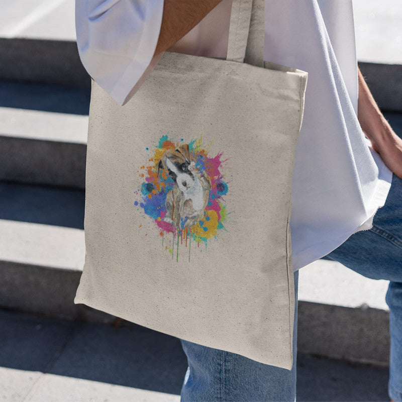Stepevoli Tote Bags - Splashes Of Joy Puppy Tote Bag