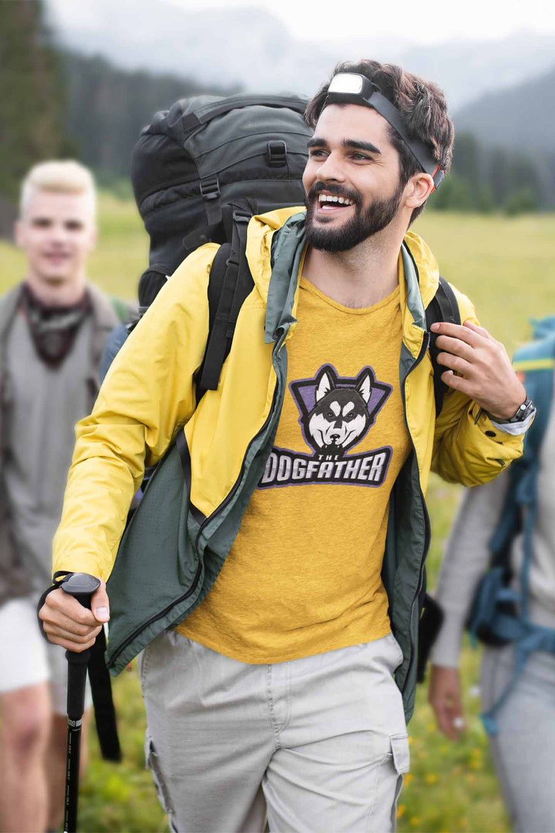 Stepevoli Clothing - Round Neck T-Shirt (Men) - The Dogfather Husky (11 Colours)