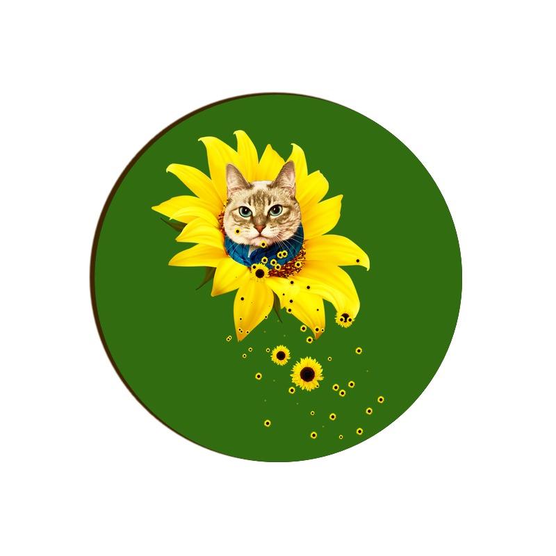 Stepevoli Coasters - A Meowment Of Sunshine Round Coaster