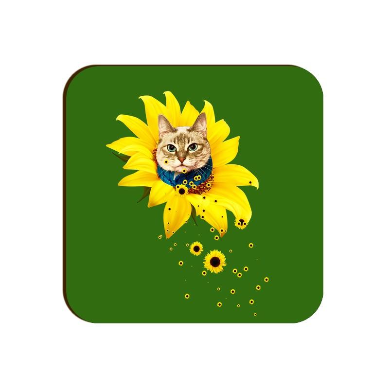 Stepevoli Coasters - A Meowment Of Sunshine Square Coaster