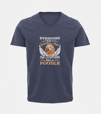 V Neck T-Shirt (Men) - Angelic Poodle (2 Colours)