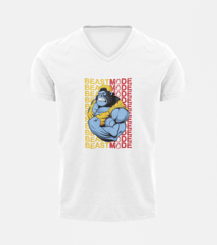 V Neck T-Shirt (Men) - Beast Mode (5 Colours)