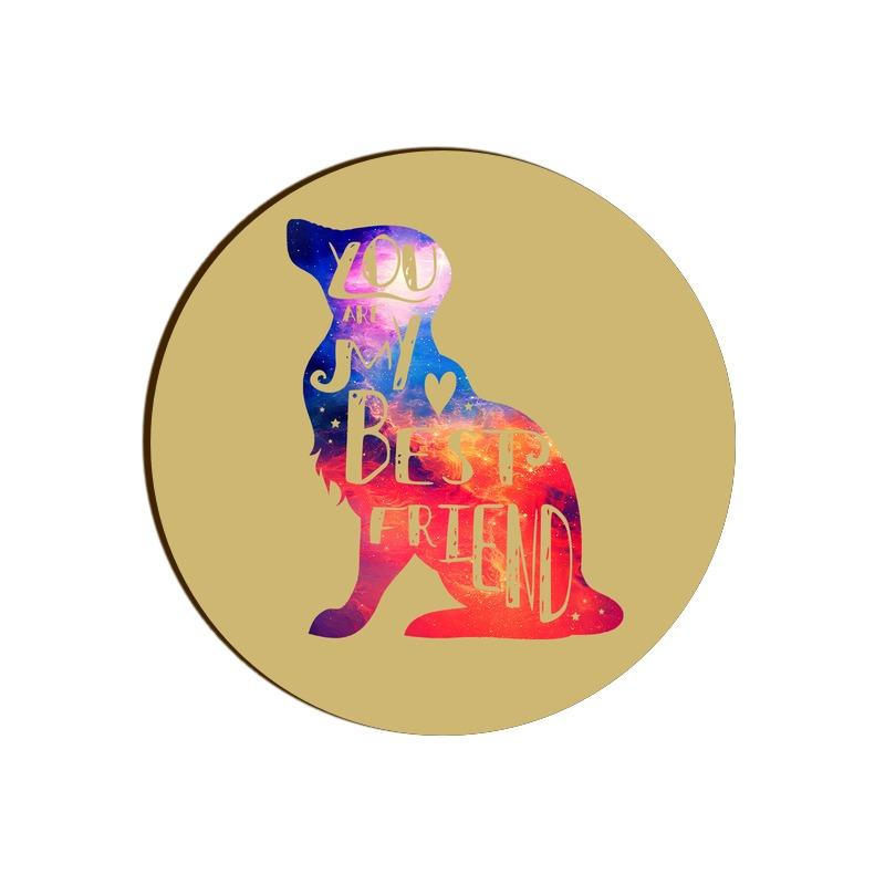 Stepevoli Coasters - Best Fur-ends Forever Round Coaster