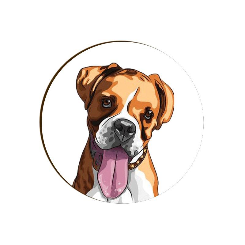 Stepevoli Coasters - Bright As A Boxer Round Coaster