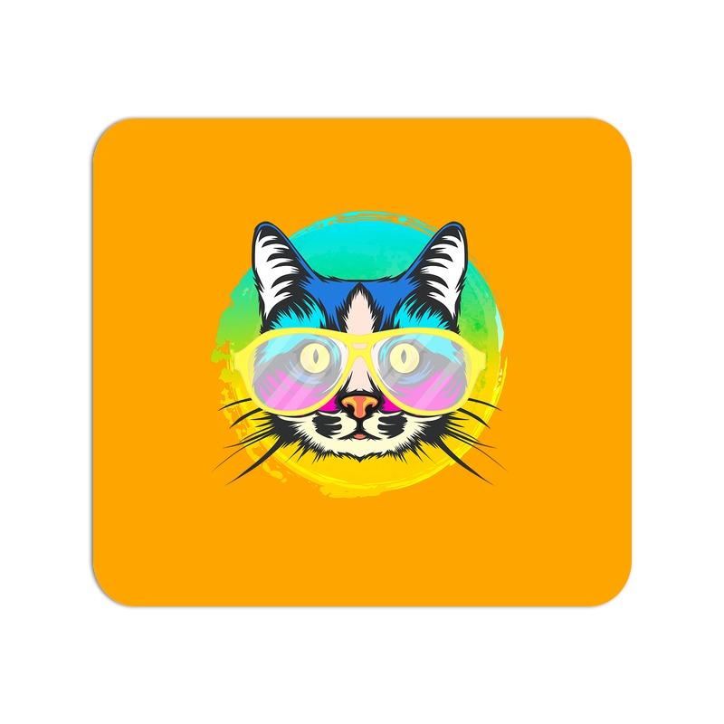 Stepevoli Mouse Pads - Cat With Glasses Mouse Pad