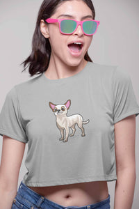 Stepevoli Clothing - Crop Top (Women) - Chatty Chihuahua (12 Colours)