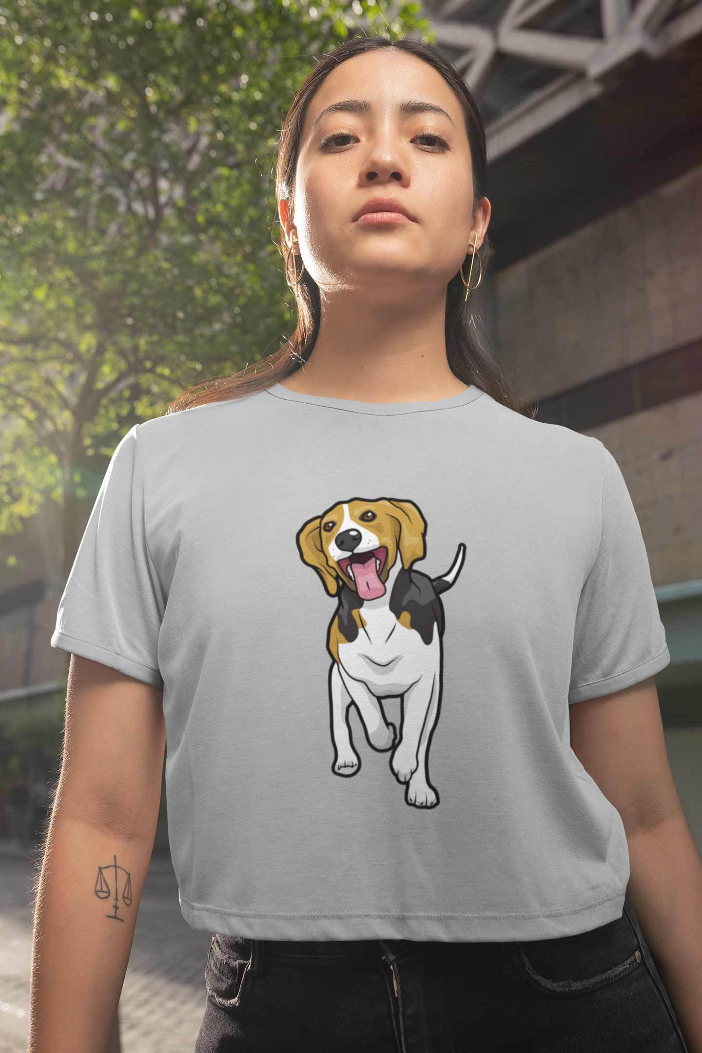 Stepevoli Clothing - Crop Top (Women) - Fun Loving Beagle (12 Colours)