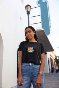 Stepevoli Clothing - Crop Top (Women) - Laser Sharp Cat (12 Colours)