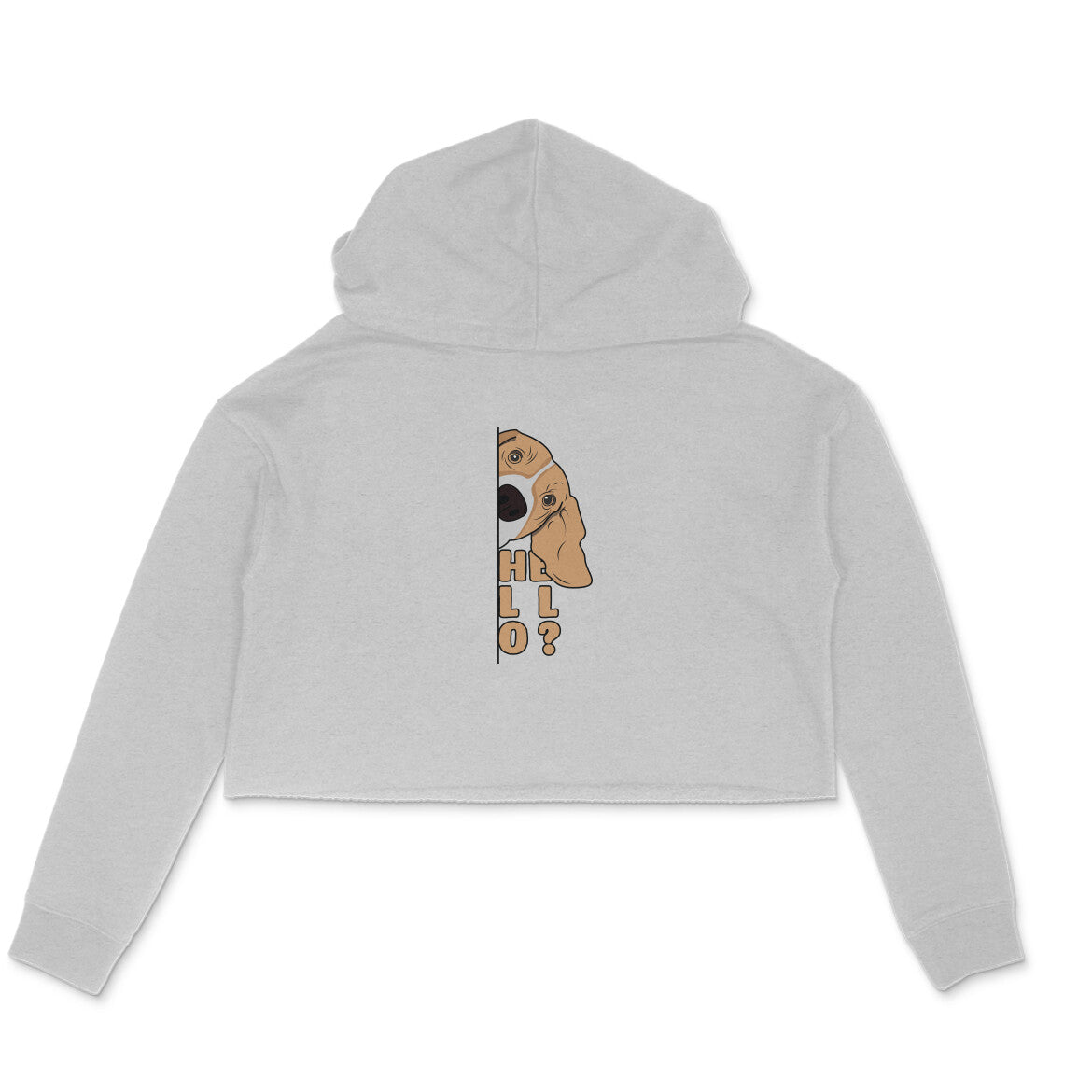 Stepevoli Clothing - Crop Hoodie (Women) - Basset Hound Hello (6 Colours)