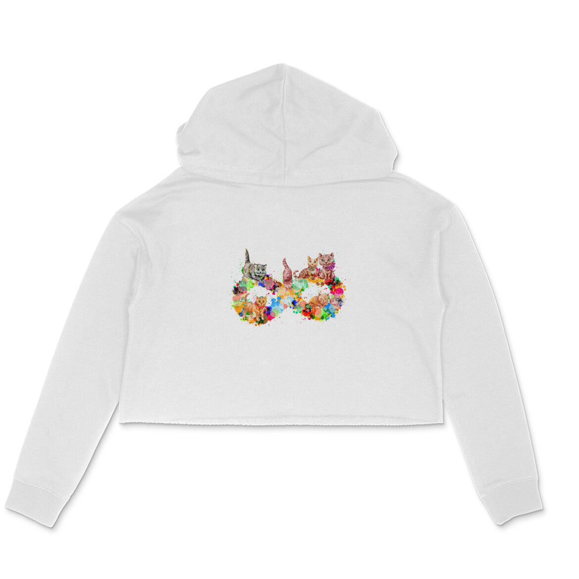 Stepevoli Clothing - Crop Hoodie (Women) - Infinity Cat Love (6 Colours)
