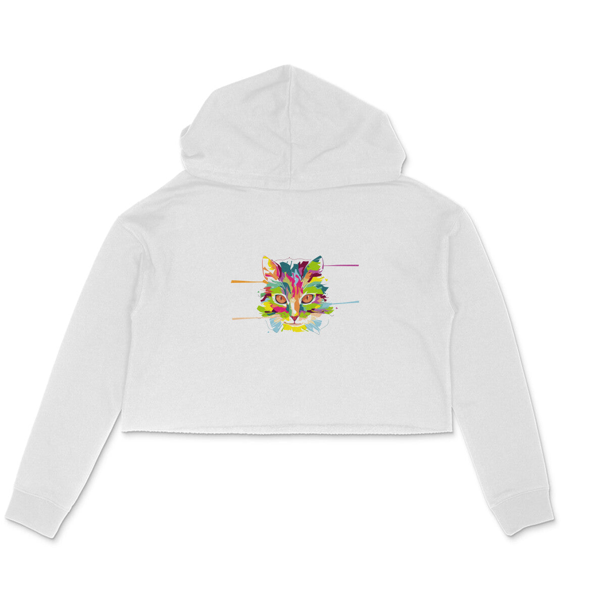 Stepevoli Clothing - Crop Hoodie (Women) - Laser Sharp Cat (6 Colours)