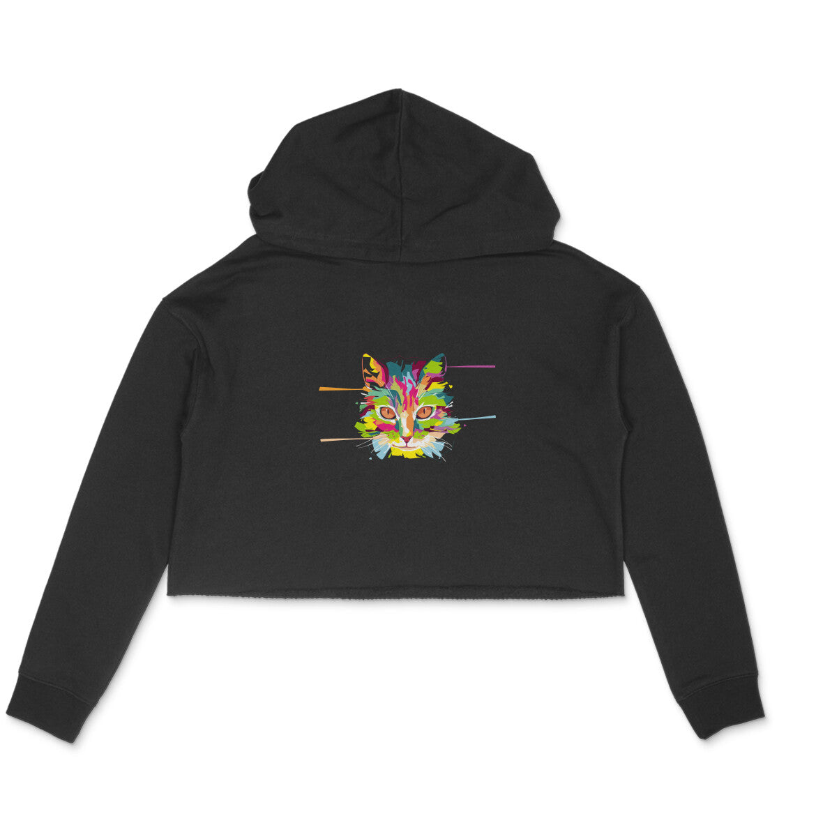 Stepevoli Clothing - Crop Hoodie (Women) - Laser Sharp Cat (6 Colours)