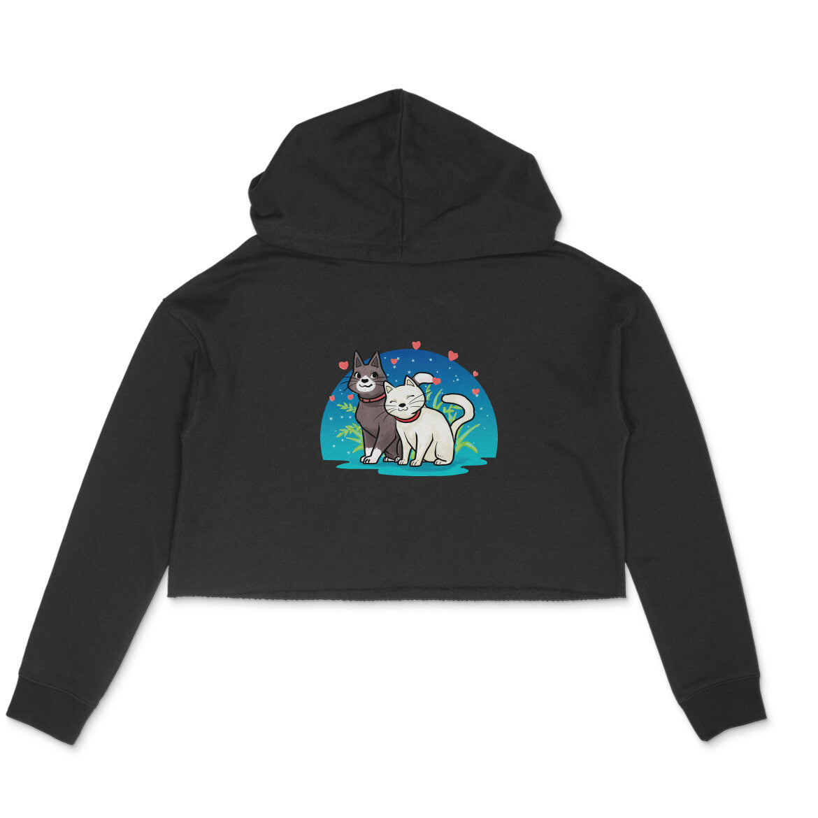 Stepevoli Clothing - Crop Hoodie (Women) - Pawsitively Adorable Cats (6 Colours)