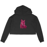Stepevoli Clothing - Crop Hoodie (Women) - Roar Of The Fuchsia Lion (6 Colours)