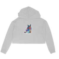 Stepevoli Clothing - Crop Hoodie (Women) - Russian Blue Sparkle Cat (6 Colours)