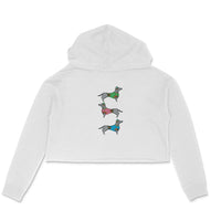 Stepevoli Clothing - Crop Hoodie (Women) - Three Daschunds (6 Colours)