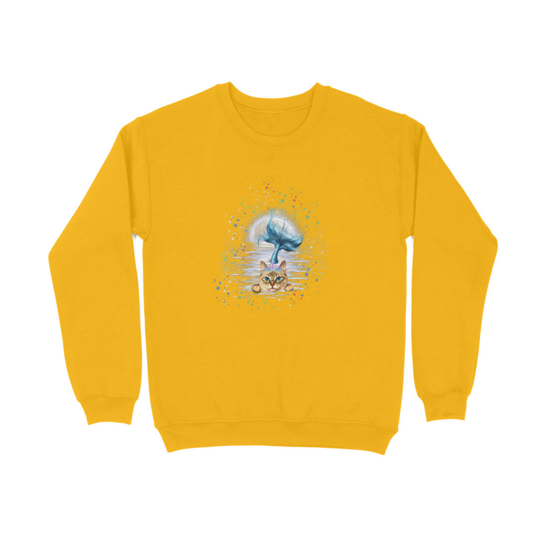 Stepevoli Clothing - Sweatshirt (Unisex) - Little Meowmaid Cat (6 Colours)