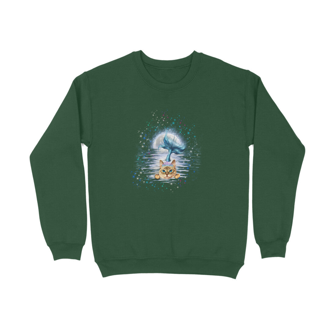 Stepevoli Clothing - Sweatshirt (Unisex) - Little Meowmaid Cat (6 Colours)