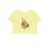 Stepevoli Clothing - Crop Top (Women) - Fashionable Flamingo (12 Colours)