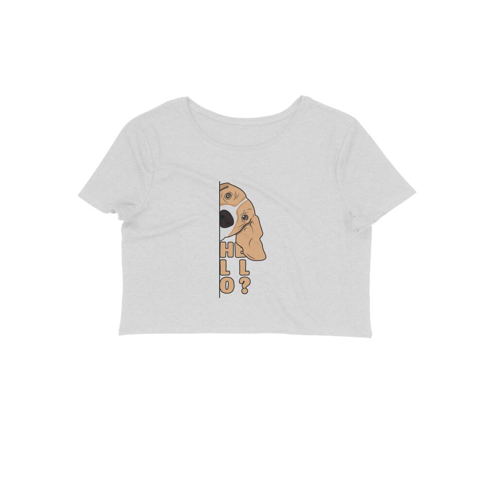Stepevoli Clothing - Crop Top (Women) - Basset Hound Hello (12 Colours)