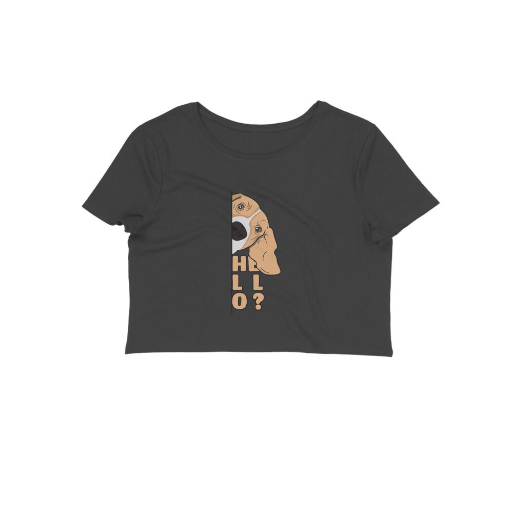 Stepevoli Clothing - Crop Top (Women) - Basset Hound Hello (12 Colours)
