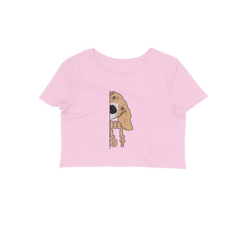 Stepevoli Clothing - Crop Top (Women) - Basset Hound Hello (12 Colours)
