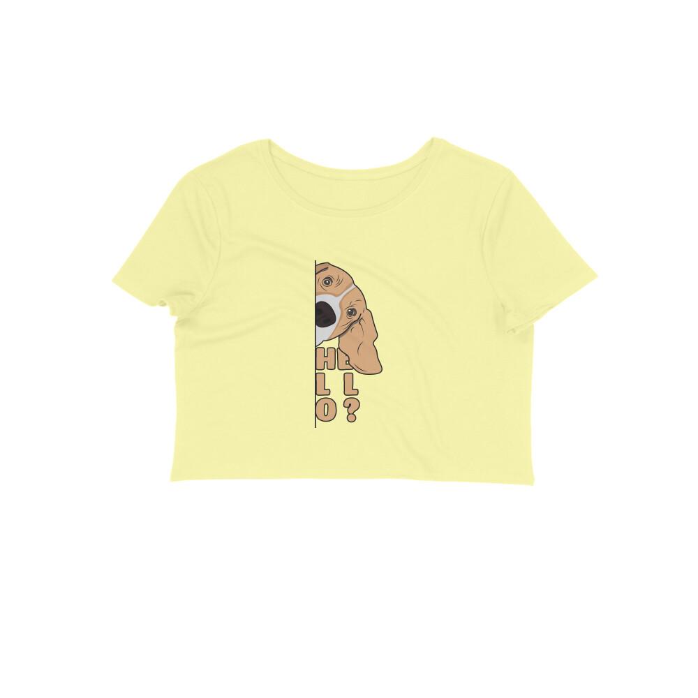 Stepevoli Clothing - Crop Top (Women) - Basset Hound Hello (12 Colours)