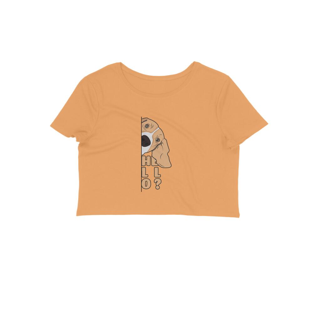 Stepevoli Clothing - Crop Top (Women) - Basset Hound Hello (12 Colours)