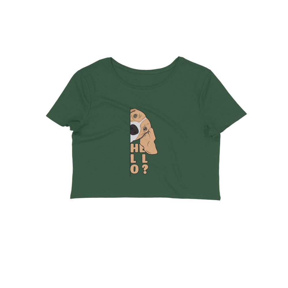 Stepevoli Clothing - Crop Top (Women) - Basset Hound Hello (12 Colours)