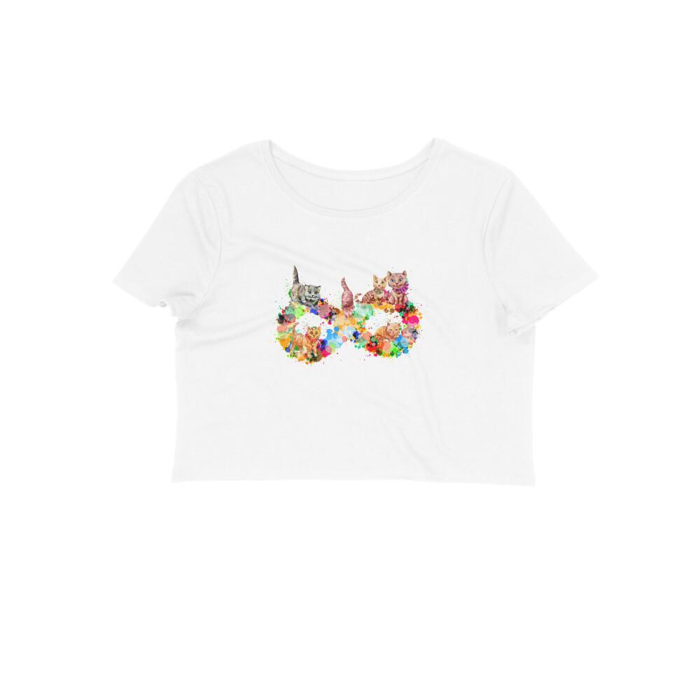 Stepevoli Clothing - Crop Top (Women) - Infinity Cat Love (12 Colours)