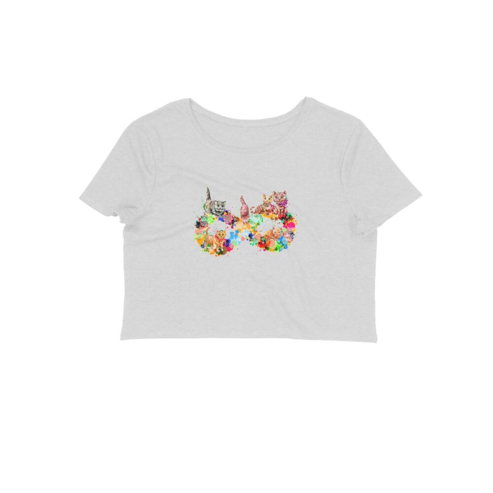 Stepevoli Clothing - Crop Top (Women) - Infinity Cat Love (12 Colours)