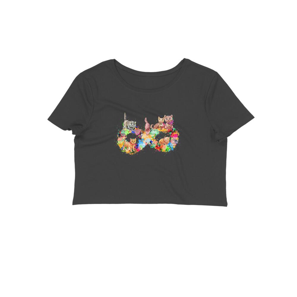 Stepevoli Clothing - Crop Top (Women) - Infinity Cat Love (12 Colours)