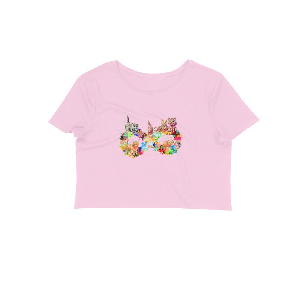 Stepevoli Clothing - Crop Top (Women) - Infinity Cat Love (12 Colours)