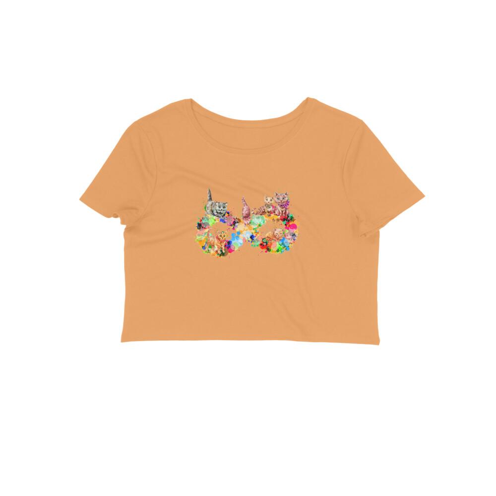 Stepevoli Clothing - Crop Top (Women) - Infinity Cat Love (12 Colours)